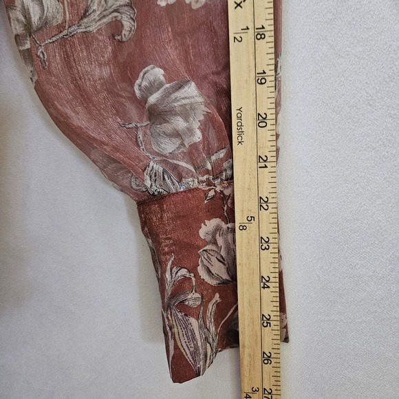 En Saison Dress S Nella Chiffon Tiered Floral Mini Lined Babydoll‎ Mauve Peasant - Picture 7 of 16